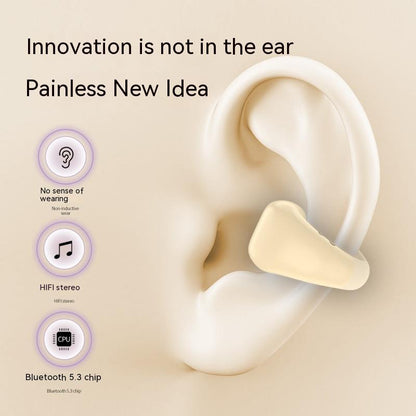 Clip-On Bluetooth Earbuds – Stylish, Secure, & Visible Battery