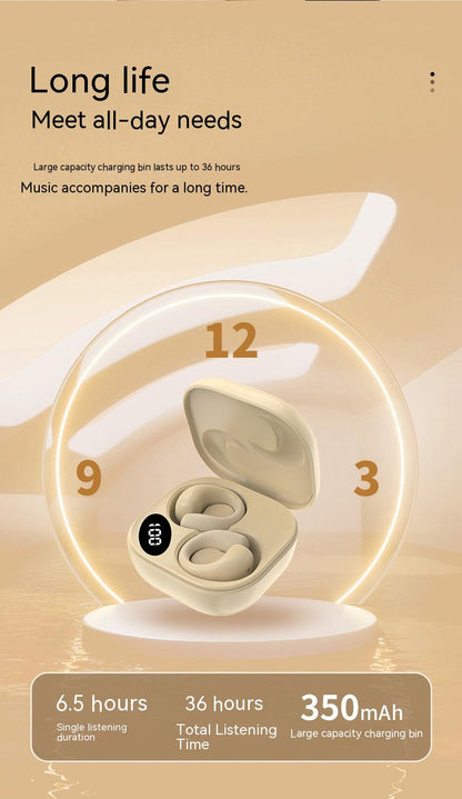 Clip-On Bluetooth Earbuds – Stylish, Secure, & Visible Battery