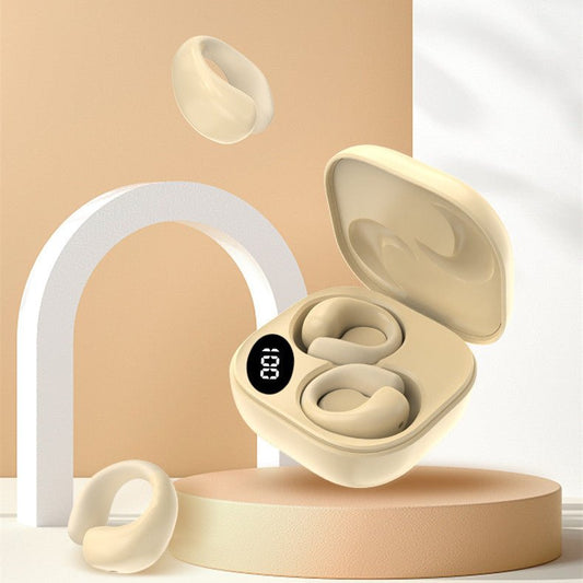Clip-On Bluetooth Earbuds – Stylish, Secure, & Visible Battery